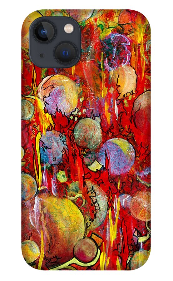 Bubbles iPhone 13 Case featuring the painting Effervesce by Nancy Cupp
