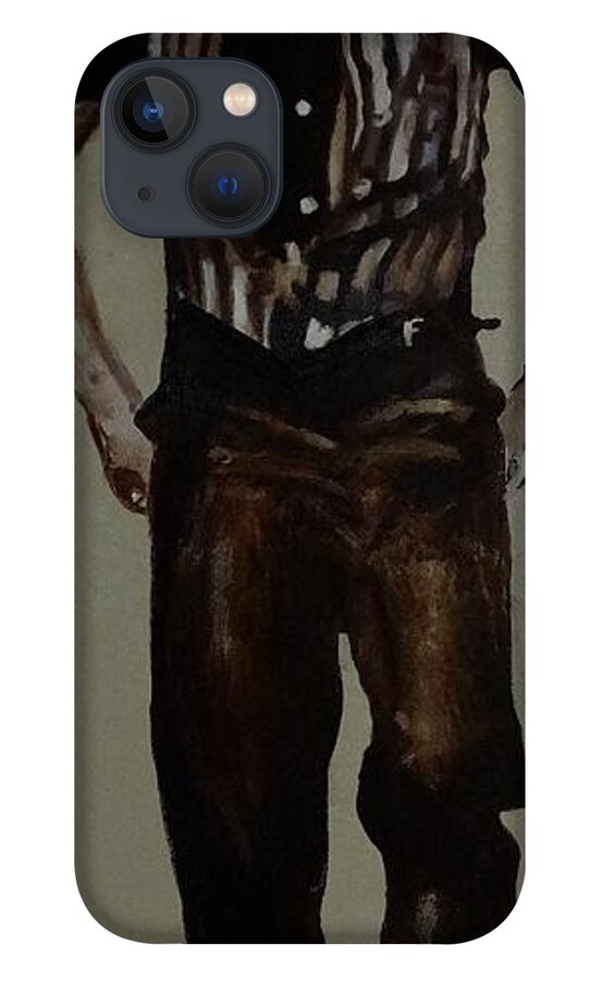 Elvis Presley iPhone 13 Case featuring the painting Elvis 1953 by Eric Dee