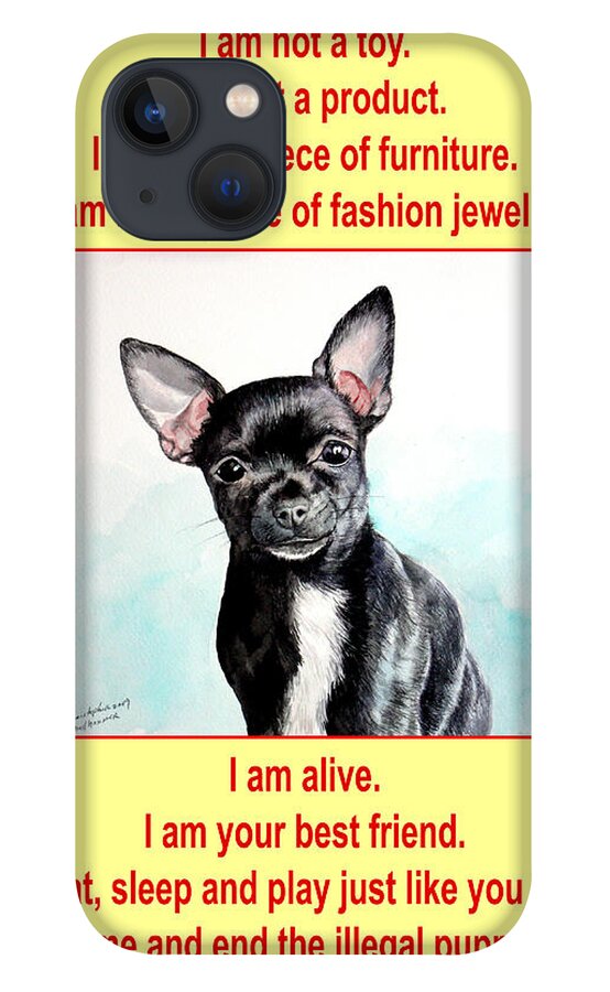 Puppy iPhone 13 Case featuring the photograph End the Puppy Mills by Christopher Shellhammer