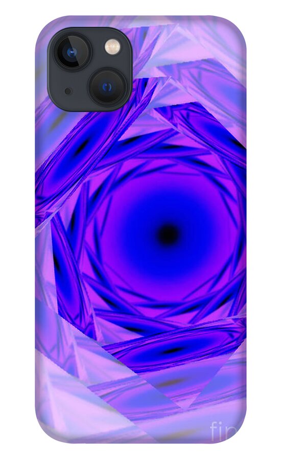 Blue Digital Art iPhone 13 Case featuring the digital art Eye See Blue by Toni Somes