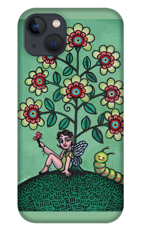 Fairy iPhone 13 Case featuring the painting Fairy Series Katrina by Victoria De Almeida