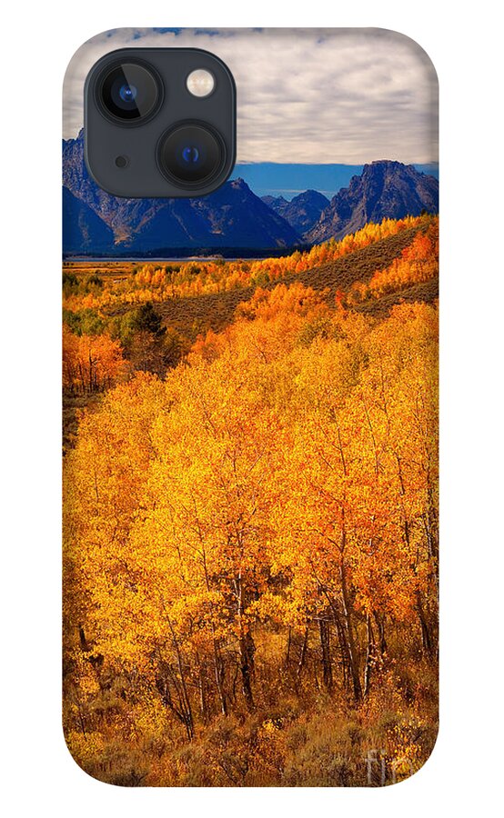 Mount Moran iPhone 13 Case featuring the photograph Fall in the Tetons by Aaron Whittemore