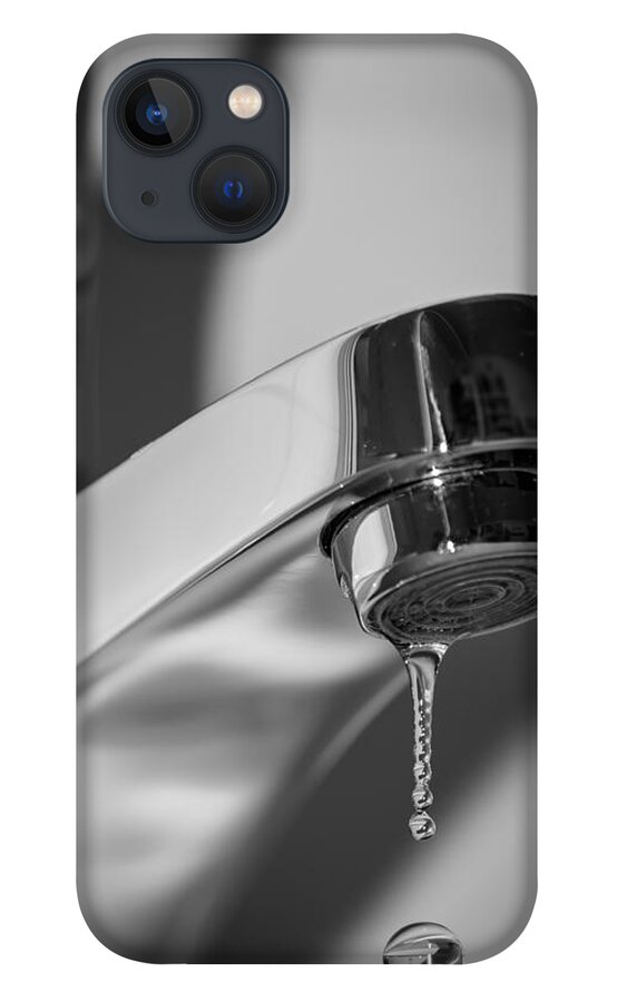 Water iPhone 13 Case featuring the photograph Falling water drop by Andreas Berthold