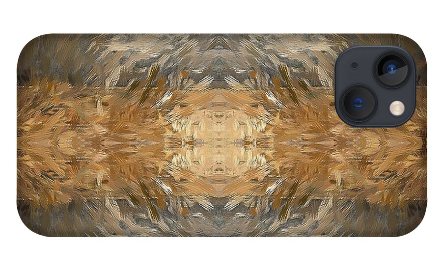 Feather iPhone 13 Case featuring the painting Feathered Jungle - Abstract #22H by Will Barger
