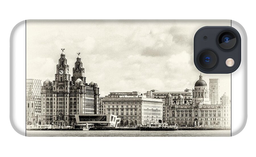 Liverpool Museum iPhone 13 Case featuring the photograph Ferry at Liverpool terminal by Spikey Mouse Photography