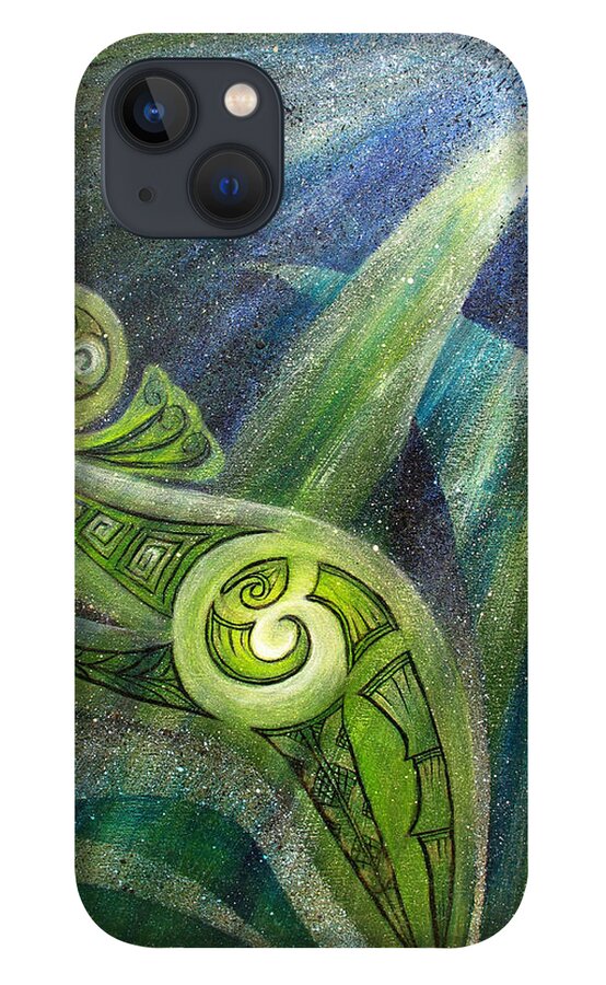 Art iPhone 13 Case featuring the painting Filtered Marine Light by Reina Cottier