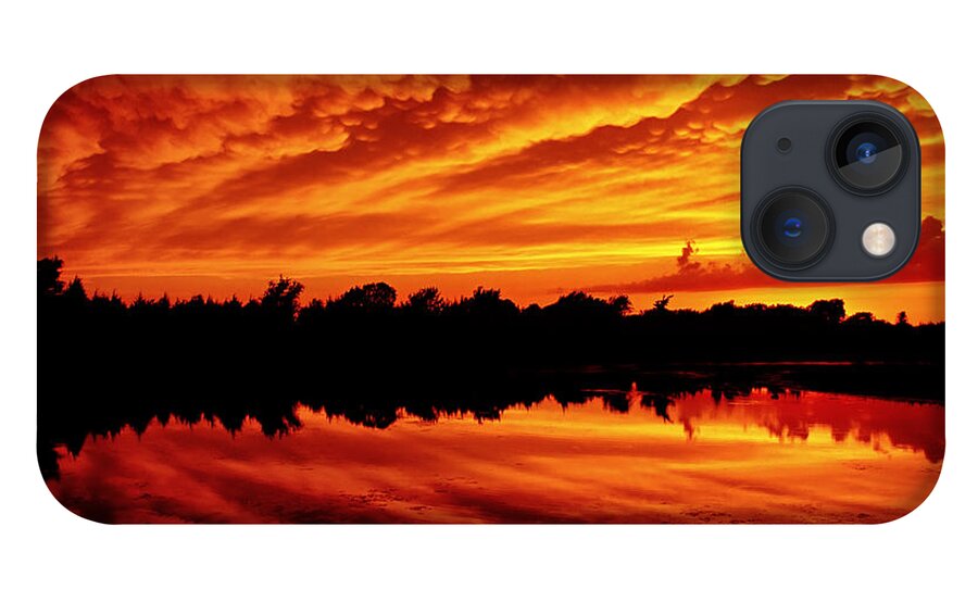 Sunset iPhone 13 Case featuring the photograph Fire in the Sky by Jason Politte