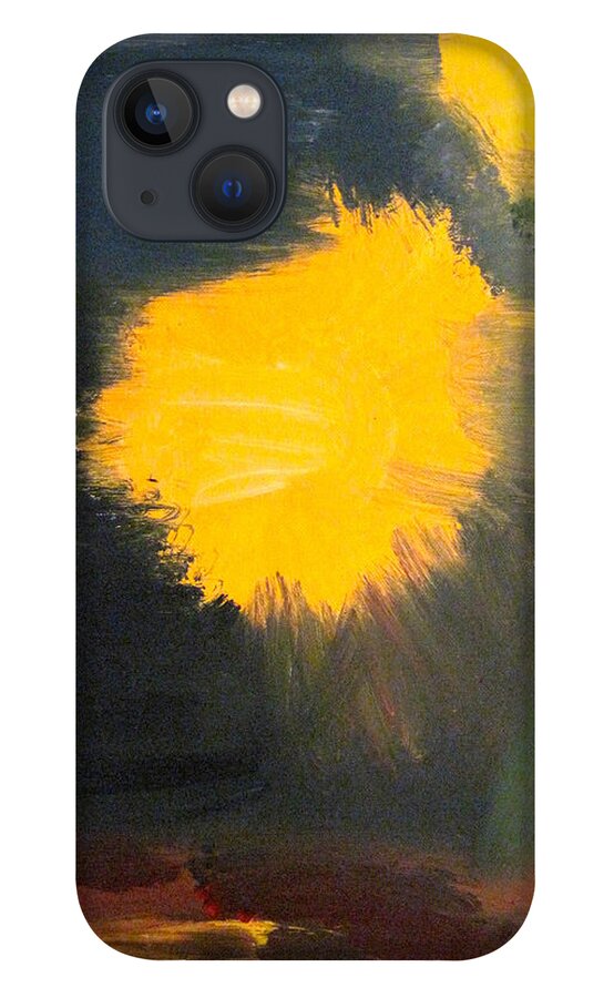 Spring iPhone 13 Case featuring the painting First Daffodil of Spring by Steve Sommers