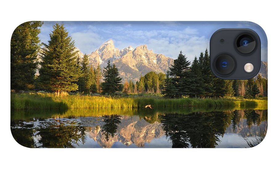 Schwabachers Landing iPhone 13 Case featuring the photograph Flight in the Tetons by Rob Hemphill