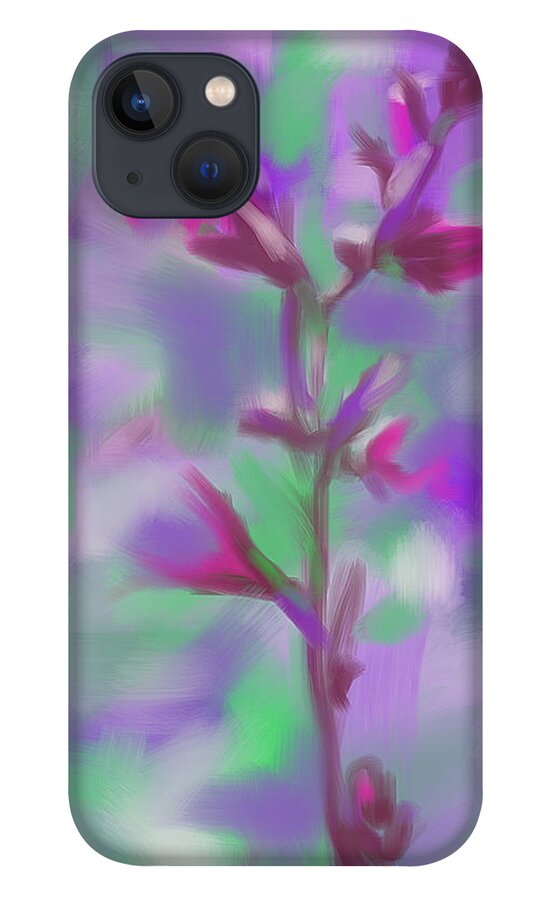 Flower iPhone 13 Case featuring the painting Flower power 1 by Go Van Kampen