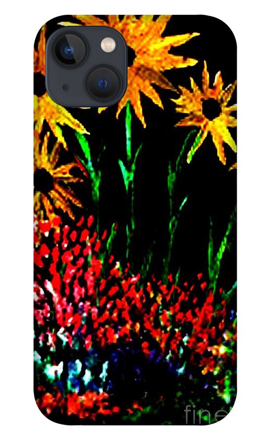 Flowers iPhone 13 Case featuring the painting Flowers Flowers by James and Donna Daugherty