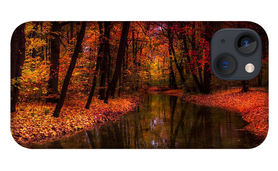 Autumn iPhone 13 Case featuring the photograph Flowing Through The Colors Of Fall by Hannes Cmarits