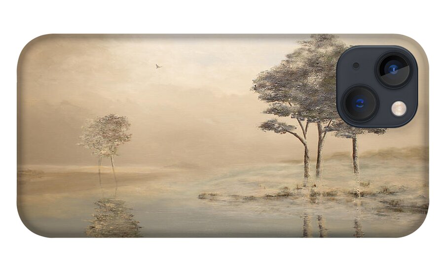 Trees iPhone 13 Case featuring the painting Dawn by Katrina Nixon