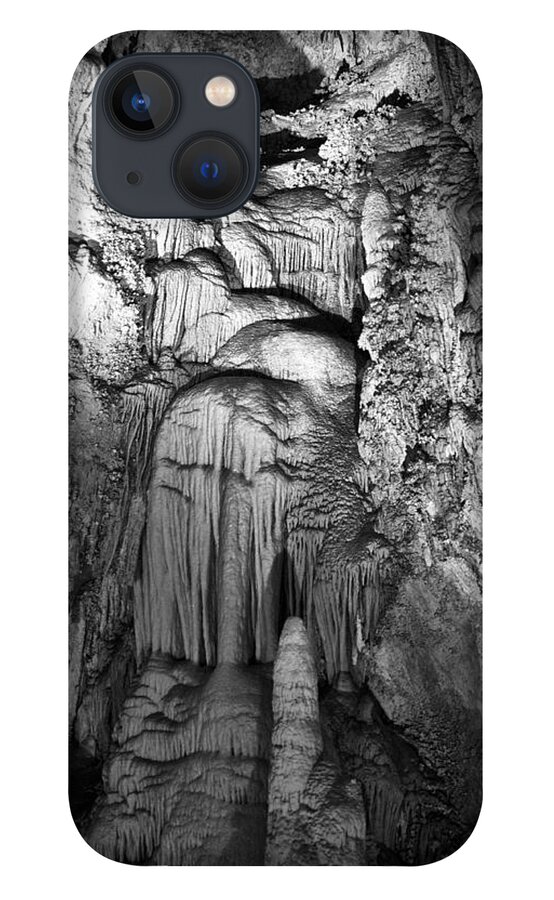 Ancient iPhone 13 Case featuring the photograph Frozen Waterfall in Carlsbad Caverns by Melany Sarafis