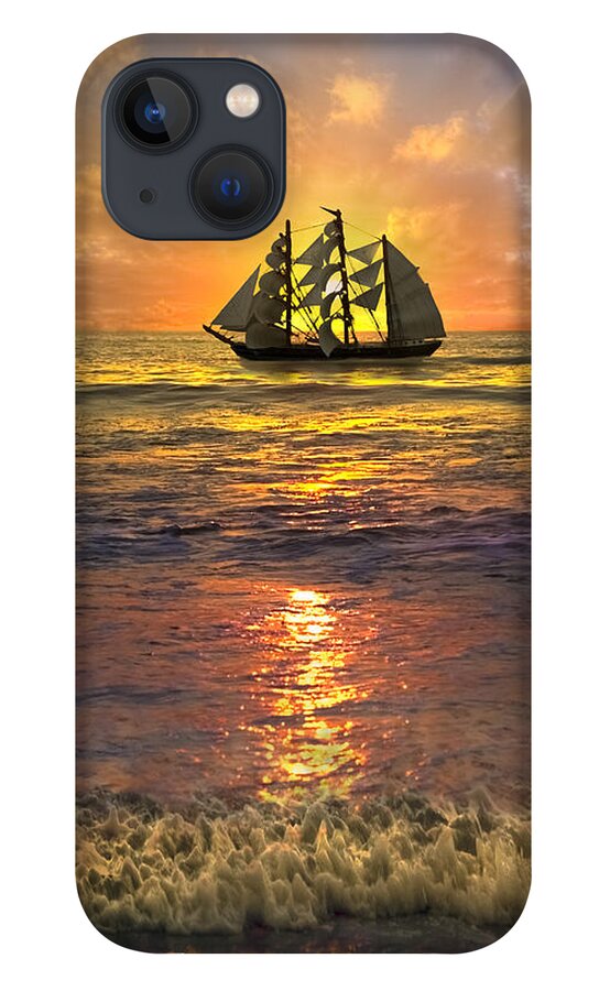 Boats iPhone 13 Case featuring the photograph Full Sail by Debra and Dave Vanderlaan