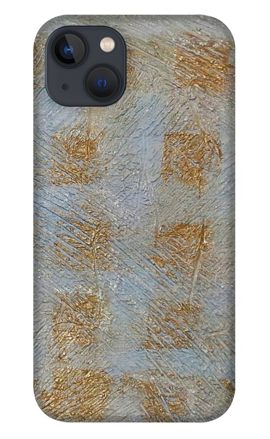 Abstract Painting iPhone 13 Case featuring the painting G5 - shiny by KUNST MIT HERZ Art with heart