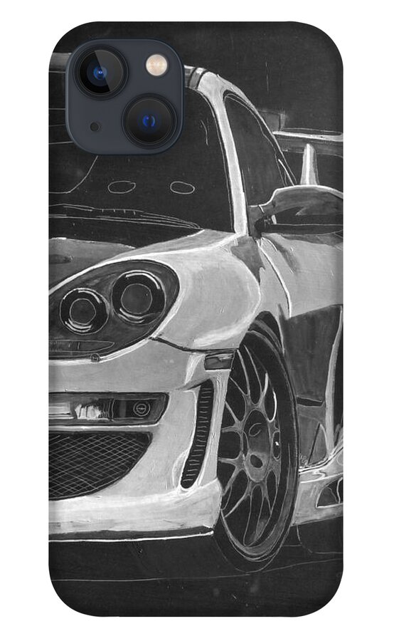 Car iPhone 13 Case featuring the painting Gemballa Porsche left by Richard Le Page