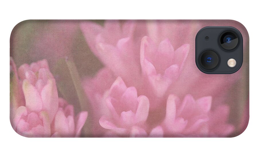 Pink iPhone 13 Case featuring the digital art Gentle Pink Dreams by Jayne Carney