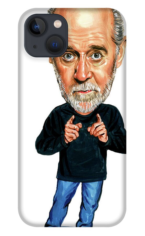 George Carlin iPhone 13 Case featuring the painting George Carlin by Art 