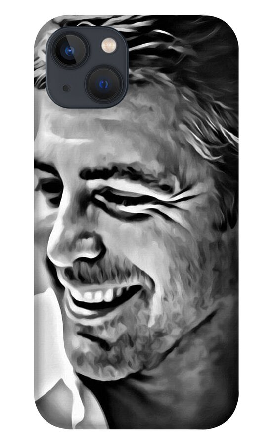 Celebrities iPhone 13 Case featuring the painting George Clooney Portrait by Florian Rodarte