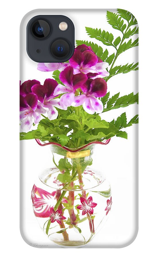 Color iPhone 13 Case featuring the photograph Geranium 'Witchwood' by Richard J Thompson 