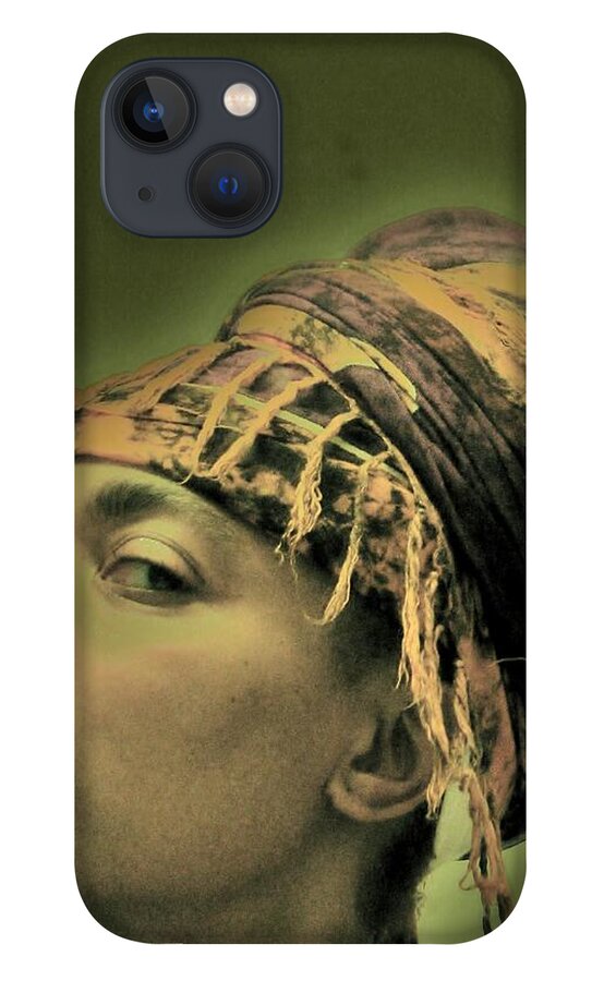Girl In Gele iPhone 13 Case featuring the photograph Girl in Gele by Cleaster Cotton