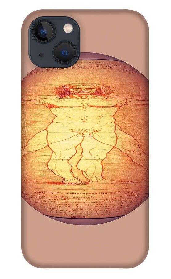 Leonardo Da Vinci iPhone 13 Case featuring the painting Climate Change by David Bridburg