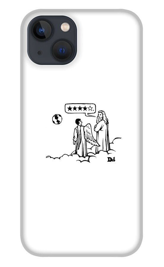 God To An Angel On A Cloud Overlooking Earth iPhone 13 Case