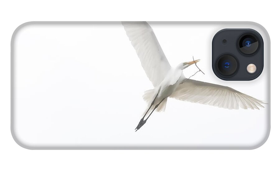 Great White Egret iPhone 13 Case featuring the digital art Going Home by Jayne Carney