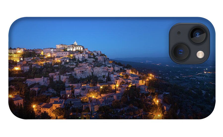 Tranquility iPhone 13 Case featuring the photograph Gordes Blue Hour by Philipp Klinger