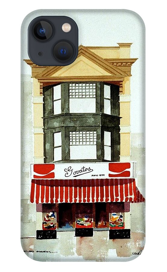 Wilmington De iPhone 13 Case featuring the painting Govatos' Candy Store by William Renzulli