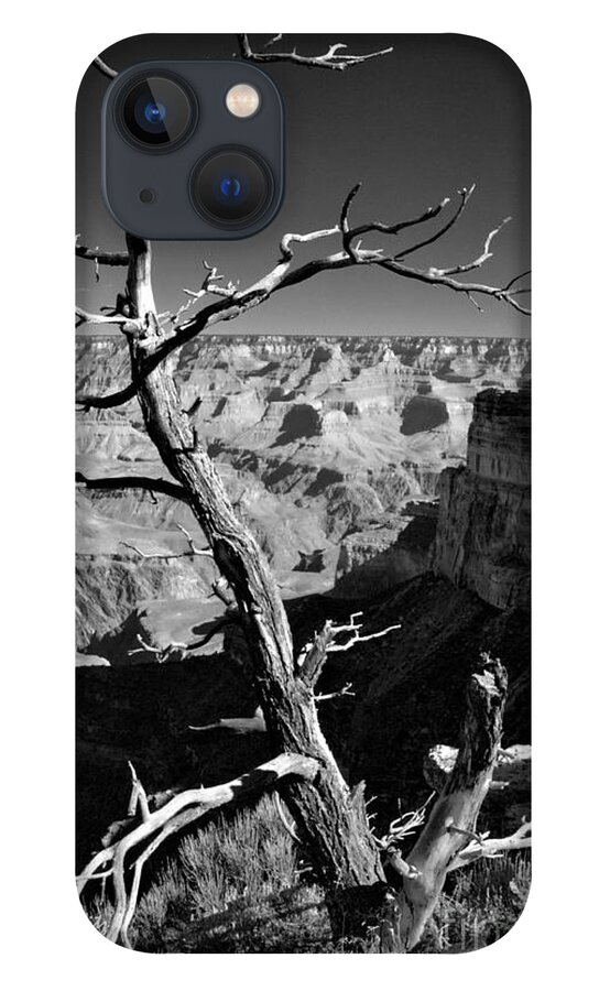 Grand Canyon Bw iPhone 13 Case featuring the photograph Grand Canyon BW by Patrick Witz
