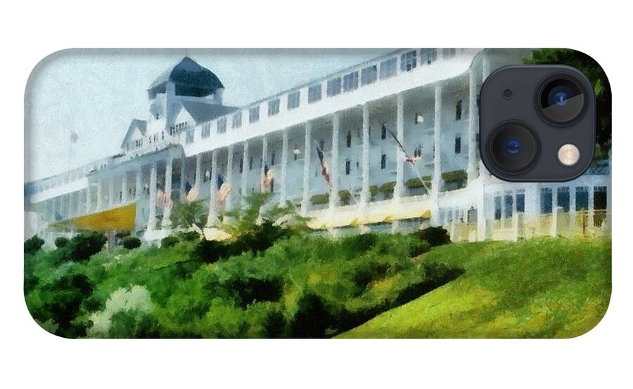 Hotel iPhone 13 Case featuring the photograph Grand Hotel Mackinac Island ll by Michelle Calkins