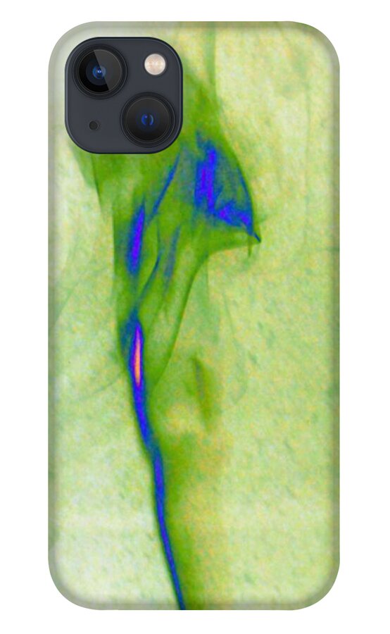 Smoke iPhone 13 Case featuring the photograph green smoke trail II by Paulina Roybal