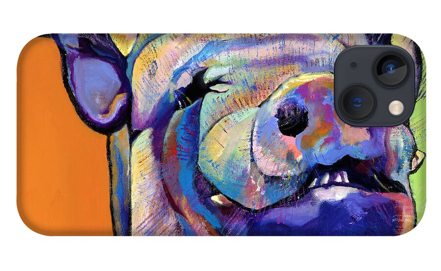 Pat Saunders-white Canvas Prints iPhone 13 Case featuring the painting Grunt  by Pat Saunders-White