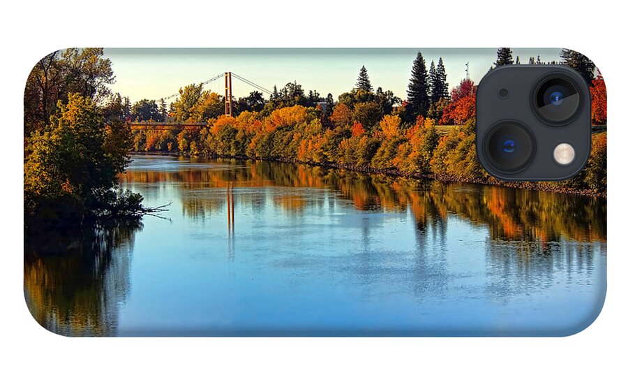 Guy West iPhone 13 Case featuring the photograph Guy West Bridge Reflections by Randy Wehner