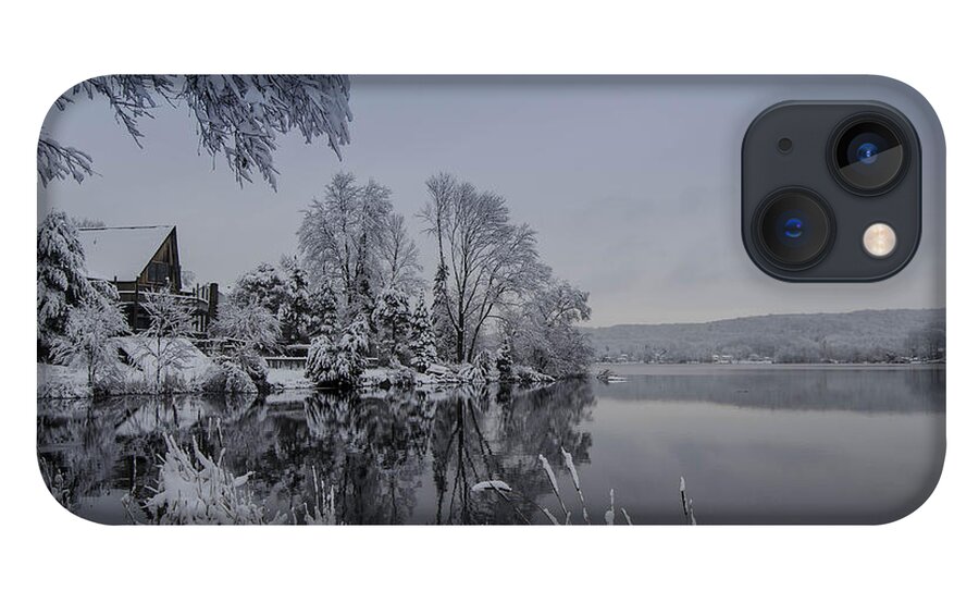 Landscape iPhone 13 Case featuring the photograph Happy Holidays from Lake Musconetcong by GeeLeesa Productions