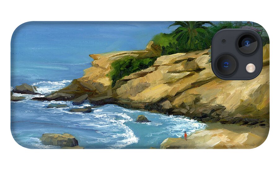 Laguna Beach iPhone 13 Case featuring the painting Hazy Laguna Morning by Alice Leggett