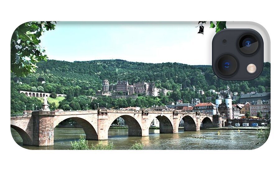 4122 iPhone 13 Case featuring the photograph Heidelberg Schloss overlooking the Neckar by Gordon Elwell