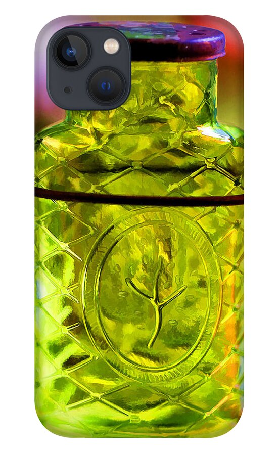 Green Jar iPhone 13 Case featuring the photograph Holding Spring by Jaki Miller
