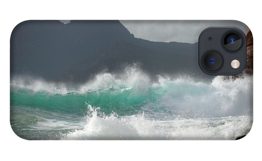 Water's Edge iPhone 13 Case featuring the photograph Huge Storm Surf by Akrp