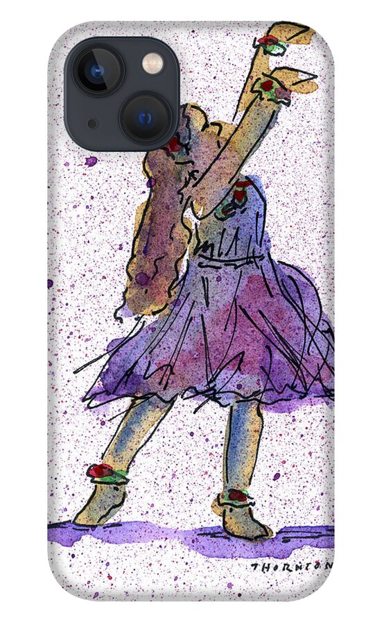 Hula iPhone 13 Case featuring the painting Hula Series Lokelani by Diane Thornton