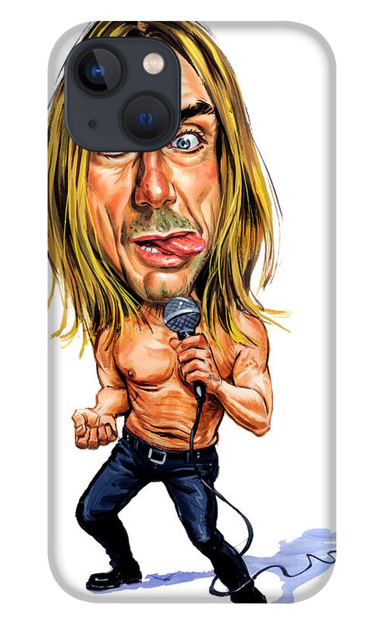 Iggy Pop iPhone 13 Case featuring the painting Iggy Pop by Art