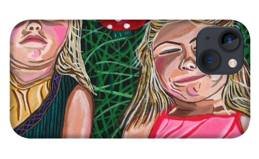 Childrens Paintings iPhone 13 Case featuring the painting In the Garden by Sandra Marie Adams