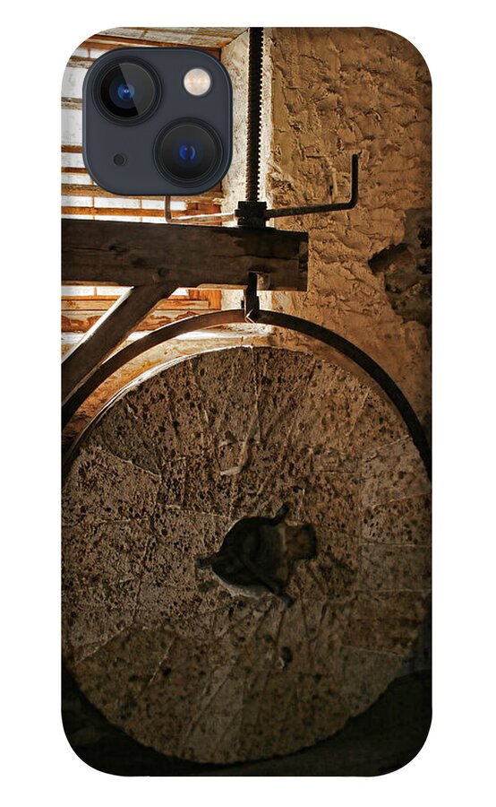 Millstone iPhone 13 Case featuring the photograph Inside the Gristmill by Kristia Adams