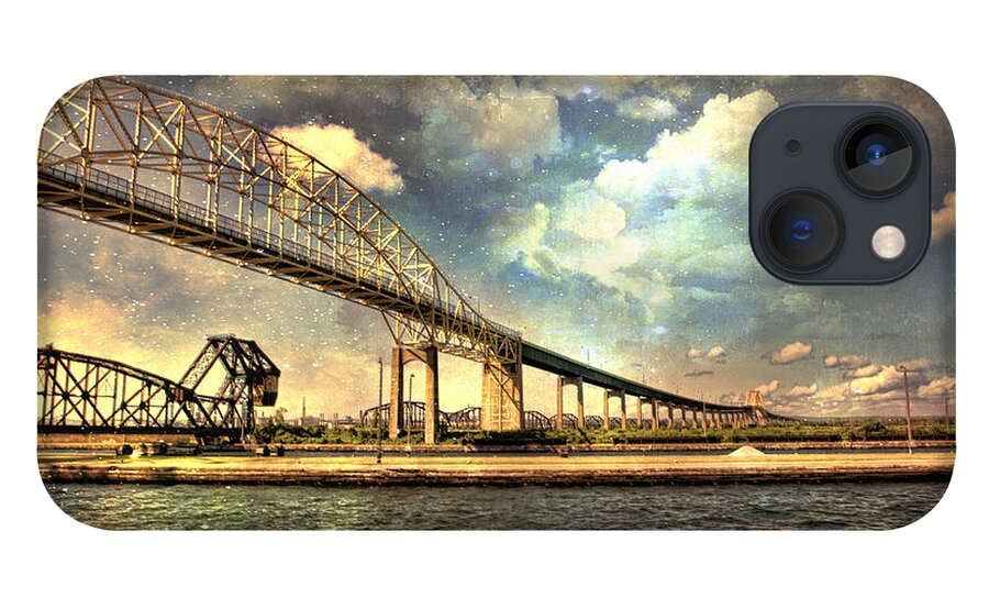 Evie iPhone 13 Case featuring the photograph International Bridge Sault Ste Marie by Evie Carrier