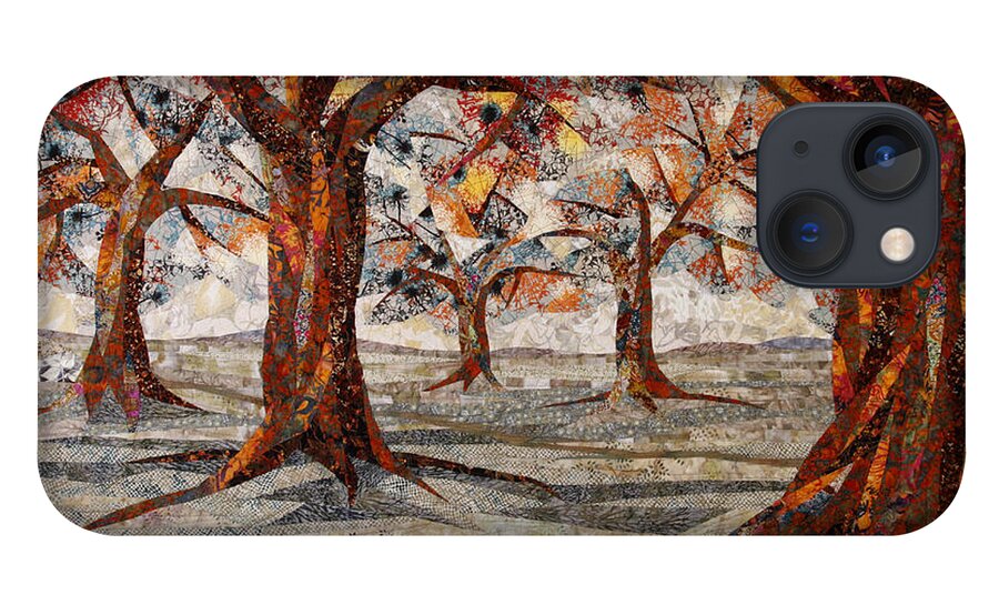 Trees iPhone 13 Case featuring the tapestry - textile Interwoven by Linda Beach