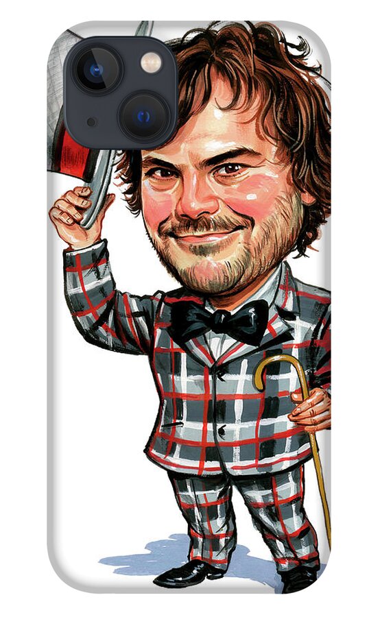 Jack Black iPhone 13 Case featuring the painting Jack Black by Art 