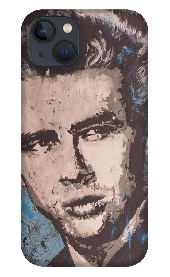 James Dean iPhone 13 Case featuring the painting James Dean Blues by Eric Dee