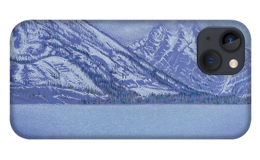 Landscape iPhone 13 Case featuring the pastel Jenny Lake - Grand Tetons by Michele Myers